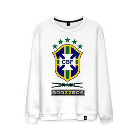 Мужской свитшот хлопок с принтом Сборная Бразилии по футболу в Екатеринбурге, 100% хлопок |  | brazzers | бразилия