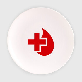 Тарелка 3D с принтом Донор в Екатеринбурге, фарфор | диаметр - 210 мм
диаметр для нанесения принта - 120 мм | Тематика изображения на принте: донор | красный крест | крест | кровь | медицина | сердце