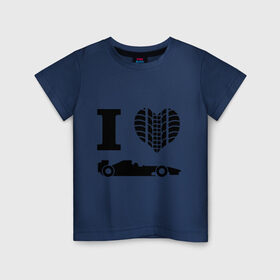 Детская футболка хлопок с принтом Формула 1 в Екатеринбурге, 100% хлопок | круглый вырез горловины, полуприлегающий силуэт, длина до линии бедер | машина | сердце | формула