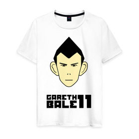 Мужская футболка хлопок с принтом Gareth Bale (карикатура) в Екатеринбурге, 100% хлопок | прямой крой, круглый вырез горловины, длина до линии бедер, слегка спущенное плечо. | 