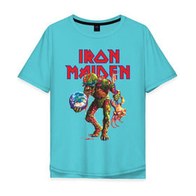 Мужская футболка хлопок Oversize с принтом Iron Maiden в Екатеринбурге, 100% хлопок | свободный крой, круглый ворот, “спинка” длиннее передней части | iron maiden