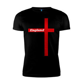 Мужская футболка премиум с принтом Сборная Англии в Екатеринбурге, 92% хлопок, 8% лайкра | приталенный силуэт, круглый вырез ворота, длина до линии бедра, короткий рукав | england | англия | сборная | флаг | футбол