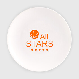 Тарелка с принтом All stars (баскетбол) в Екатеринбурге, фарфор | диаметр - 210 мм
диаметр для нанесения принта - 120 мм | basketball | все | звезды | мяч