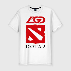 Мужская футболка премиум с принтом Dota 2 LGD-gaming в Екатеринбурге, 92% хлопок, 8% лайкра | приталенный силуэт, круглый вырез ворота, длина до линии бедра, короткий рукав | dota | gaming | lgd | дота