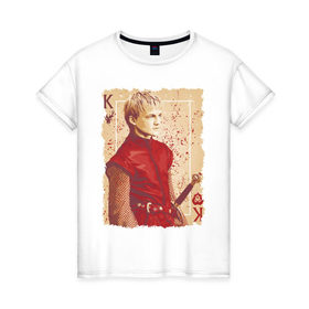 Женская футболка хлопок с принтом Игра Престолов в Екатеринбурге, 100% хлопок | прямой крой, круглый вырез горловины, длина до линии бедер, слегка спущенное плечо | 