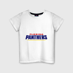 Детская футболка хлопок с принтом HC Florida Panthers Sign в Екатеринбурге, 100% хлопок | круглый вырез горловины, полуприлегающий силуэт, длина до линии бедер | Тематика изображения на принте: club | florida | hockey | panthers | клуб | хоккей