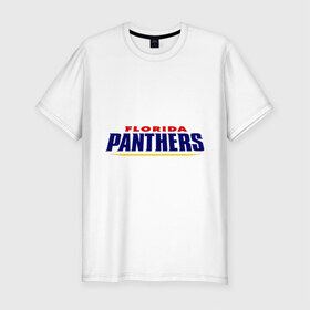 Мужская футболка премиум с принтом HC Florida Panthers Sign в Екатеринбурге, 92% хлопок, 8% лайкра | приталенный силуэт, круглый вырез ворота, длина до линии бедра, короткий рукав | club | florida | hockey | panthers | клуб | хоккей