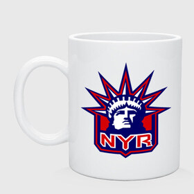 Кружка с принтом HC New York Rangers Emblem в Екатеринбурге, керамика | объем — 330 мл, диаметр — 80 мм. Принт наносится на бока кружки, можно сделать два разных изображения | club | hockey | new | nyr | rangers | york | клуб | хоккей