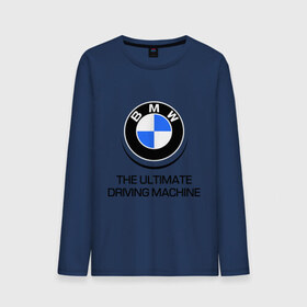 Мужской лонгслив хлопок с принтом BMW Driving Machine в Екатеринбурге, 100% хлопок |  | Тематика изображения на принте: bmw | driving | machine | ultimate