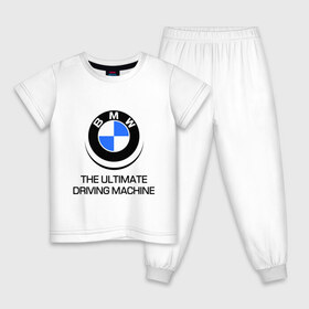 Детская пижама хлопок с принтом BMW Driving Machine в Екатеринбурге, 100% хлопок |  брюки и футболка прямого кроя, без карманов, на брюках мягкая резинка на поясе и по низу штанин
 | bmw | driving | machine | ultimate