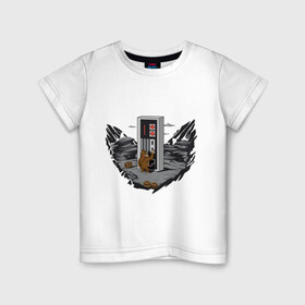 Детская футболка хлопок с принтом Кинг Конг 8 бит в Екатеринбурге, 100% хлопок | круглый вырез горловины, полуприлегающий силуэт, длина до линии бедер | retro | гарила | игры | кинг конг | обезьяна