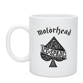 Кружка с принтом Motorhead ace of spades в Екатеринбурге, керамика | объем — 330 мл, диаметр — 80 мм. Принт наносится на бока кружки, можно сделать два разных изображения | motorhead