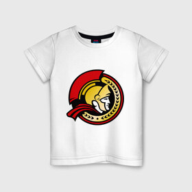 Детская футболка хлопок с принтом HC Ottawa Senators Alternative в Екатеринбурге, 100% хлопок | круглый вырез горловины, полуприлегающий силуэт, длина до линии бедер | alternative | club | hockey | ottawa | senators | золото | хоккей