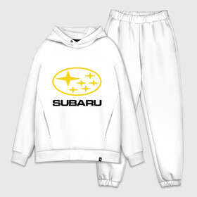 Мужской костюм хлопок OVERSIZE с принтом Subaru Logo в Екатеринбурге,  |  | logo | subaru | автомобиль | логотип | марка | субару