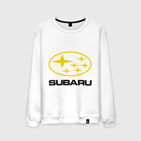 Мужской свитшот хлопок с принтом Subaru Logo в Екатеринбурге, 100% хлопок |  | logo | subaru | автомобиль | логотип | марка | субару