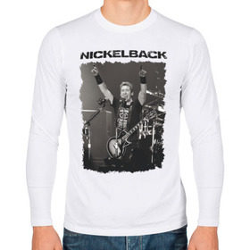 Мужской лонгслив хлопок с принтом Nickelback в Екатеринбурге, 100% хлопок |  | nickelback | альтернативный | рок | хард