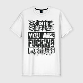 Мужская футболка премиум с принтом Suicide Silence в Екатеринбурге, 92% хлопок, 8% лайкра | приталенный силуэт, круглый вырез ворота, длина до линии бедра, короткий рукав | suicide silence