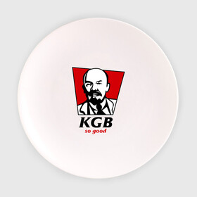 Тарелка 3D с принтом KGB - So Good в Екатеринбурге, фарфор | диаметр - 210 мм
диаметр для нанесения принта - 120 мм | Тематика изображения на принте: kfc | kgb | владимир | ильич | кгб | ленин