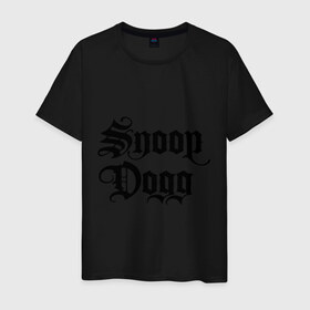 Мужская футболка хлопок с принтом Snoop Dogg в Екатеринбурге, 100% хлопок | прямой крой, круглый вырез горловины, длина до линии бедер, слегка спущенное плечо. | Тематика изображения на принте: rap | snoop dogg | музыка | рэп | снуп дог