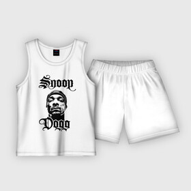 Детская пижама с шортами хлопок с принтом Snoop Dogg в Екатеринбурге,  |  | rap | snoop dogg | музыка | рэп | снуп дог