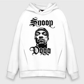 Мужское худи Oversize хлопок с принтом Snoop Dogg в Екатеринбурге, френч-терри — 70% хлопок, 30% полиэстер. Мягкий теплый начес внутри —100% хлопок | боковые карманы, эластичные манжеты и нижняя кромка, капюшон на магнитной кнопке | rap | snoop dogg | музыка | рэп | снуп дог