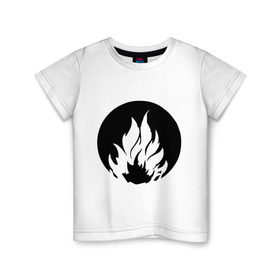 Детская футболка хлопок с принтом Дивергент - Бесстрашие в Екатеринбурге, 100% хлопок | круглый вырез горловины, полуприлегающий силуэт, длина до линии бедер | бесстрашие | дивергент | огонь | символ