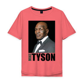 Мужская футболка хлопок Oversize с принтом Mike Tyson в Екатеринбурге, 100% хлопок | свободный крой, круглый ворот, “спинка” длиннее передней части | майк тайсон