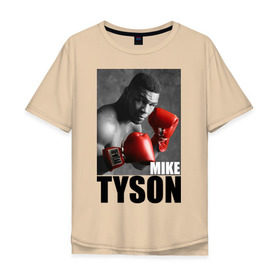 Мужская футболка хлопок Oversize с принтом Mike Tyson в Екатеринбурге, 100% хлопок | свободный крой, круглый ворот, “спинка” длиннее передней части | майк тайсон