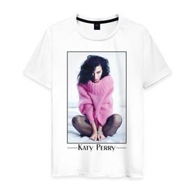 Мужская футболка хлопок с принтом Katy Perry в Екатеринбурге, 100% хлопок | прямой крой, круглый вырез горловины, длина до линии бедер, слегка спущенное плечо. | katy perry | pop | знаменитости | корона | кэти перри | музыка | певица