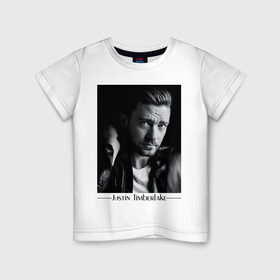 Детская футболка хлопок с принтом Justin Timberlake в Екатеринбурге, 100% хлопок | круглый вырез горловины, полуприлегающий силуэт, длина до линии бедер | justin timberlake | pop | джастин тимберлейк | знаменитости | музыка | певец