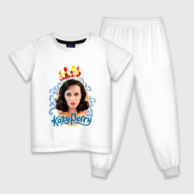 Детская пижама хлопок с принтом Katy Perry в Екатеринбурге, 100% хлопок |  брюки и футболка прямого кроя, без карманов, на брюках мягкая резинка на поясе и по низу штанин
 | katy perry | pop | знаменитости | корона | кэти перри | музыка | певица