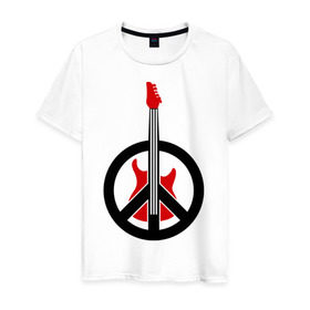 Мужская футболка хлопок с принтом Пацифик рок в Екатеринбурге, 100% хлопок | прямой крой, круглый вырез горловины, длина до линии бедер, слегка спущенное плечо. | гитара