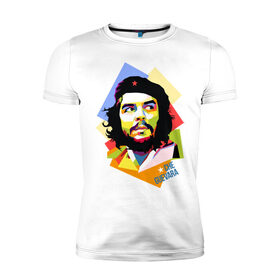 Мужская футболка премиум с принтом Che Guevara в Екатеринбурге, 92% хлопок, 8% лайкра | приталенный силуэт, круглый вырез ворота, длина до линии бедра, короткий рукав | че гевара