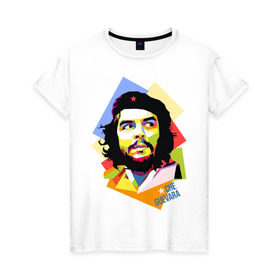 Женская футболка хлопок с принтом Che Guevara в Екатеринбурге, 100% хлопок | прямой крой, круглый вырез горловины, длина до линии бедер, слегка спущенное плечо | че гевара