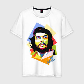 Мужская футболка хлопок с принтом Che Guevara в Екатеринбурге, 100% хлопок | прямой крой, круглый вырез горловины, длина до линии бедер, слегка спущенное плечо. | Тематика изображения на принте: че гевара