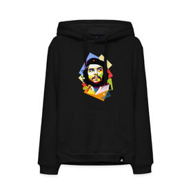 Мужская толстовка хлопок с принтом Che Guevara в Екатеринбурге, френч-терри, мягкий теплый начес внутри (100% хлопок) | карман-кенгуру, эластичные манжеты и нижняя кромка, капюшон с подкладом и шнурком | Тематика изображения на принте: че гевара