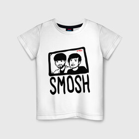 Детская футболка хлопок с принтом RusSmosh в Екатеринбурге, 100% хлопок | круглый вырез горловины, полуприлегающий силуэт, длина до линии бедер | blogger | russmosh | smosh | youtube | блоггер | смош | шоу | ютубер