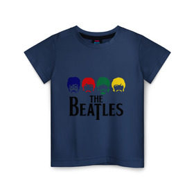 Детская футболка хлопок с принтом The Beatles 3 в Екатеринбурге, 100% хлопок | круглый вырез горловины, полуприлегающий силуэт, длина до линии бедер | beatles | harrison | lennon | mccartmey | starr | битлз