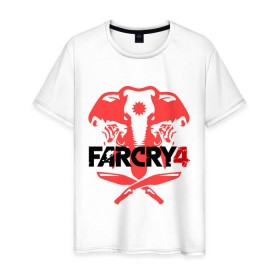 Мужская футболка хлопок с принтом Far Cry 4 (1) в Екатеринбурге, 100% хлопок | прямой крой, круглый вырез горловины, длина до линии бедер, слегка спущенное плечо. | cry | far | far cry | ubisoft | край | фар | фаркрай | юбисофт