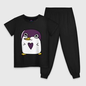 Детская пижама хлопок с принтом Нарисованный пингвин в Екатеринбурге, 100% хлопок |  брюки и футболка прямого кроя, без карманов, на брюках мягкая резинка на поясе и по низу штанин
 | пингвин