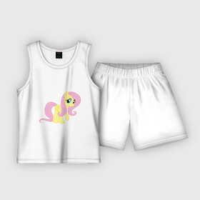 Детская пижама с шортами хлопок с принтом Пони пегас Флаттершай в Екатеринбурге,  |  | my little pony | пегас | пони | флаттершай