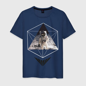 Мужская футболка хлопок с принтом Астронавт в Екатеринбурге, 100% хлопок | прямой крой, круглый вырез горловины, длина до линии бедер, слегка спущенное плечо. | infinite | interstellar | space | univers | астронавт | бесконечный космос | вселенная | интерстеллар | космонавт