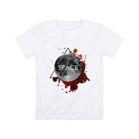 Детская футболка хлопок с принтом Планета в Екатеринбурге, 100% хлопок | круглый вырез горловины, полуприлегающий силуэт, длина до линии бедер | infinite | interstellar | space | univers | астронавт | вселенная | интерстеллар | космонавт | луна | планета