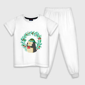 Детская пижама хлопок с принтом Пингвинчик в Екатеринбурге, 100% хлопок |  брюки и футболка прямого кроя, без карманов, на брюках мягкая резинка на поясе и по низу штанин
 | пингвин
