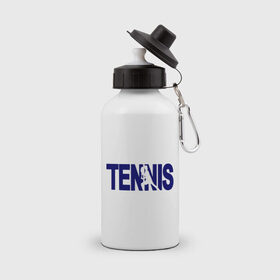 Бутылка спортивная с принтом Tennis в Екатеринбурге, металл | емкость — 500 мл, в комплекте две пластиковые крышки и карабин для крепления | tennis | теннис