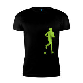 Мужская футболка премиум с принтом Рожден для бега в Екатеринбурге, 92% хлопок, 8% лайкра | приталенный силуэт, круглый вырез ворота, длина до линии бедра, короткий рукав | born to run | run | бегать | рожден | рожден бежать