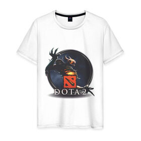 Мужская футболка хлопок с принтом Shadow Fiend Dota 2 в Екатеринбурге, 100% хлопок | прямой крой, круглый вырез горловины, длина до линии бедер, слегка спущенное плечо. | dota | dota2 | shadow fiend | дота | дота2