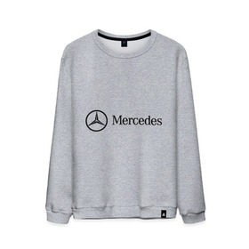 Мужской свитшот хлопок с принтом Mercedes Logo в Екатеринбурге, 100% хлопок |  | logo | mercedes