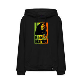 Мужская толстовка хлопок с принтом Bob Marley в Екатеринбурге, френч-терри, мягкий теплый начес внутри (100% хлопок) | карман-кенгуру, эластичные манжеты и нижняя кромка, капюшон с подкладом и шнурком | bob marley | боб марли
