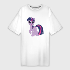 Платье-футболка хлопок с принтом Пони Сумеречная Искорка в Екатеринбурге,  |  | my little pony | искорка | мой маленький пони | пони | сумеречная